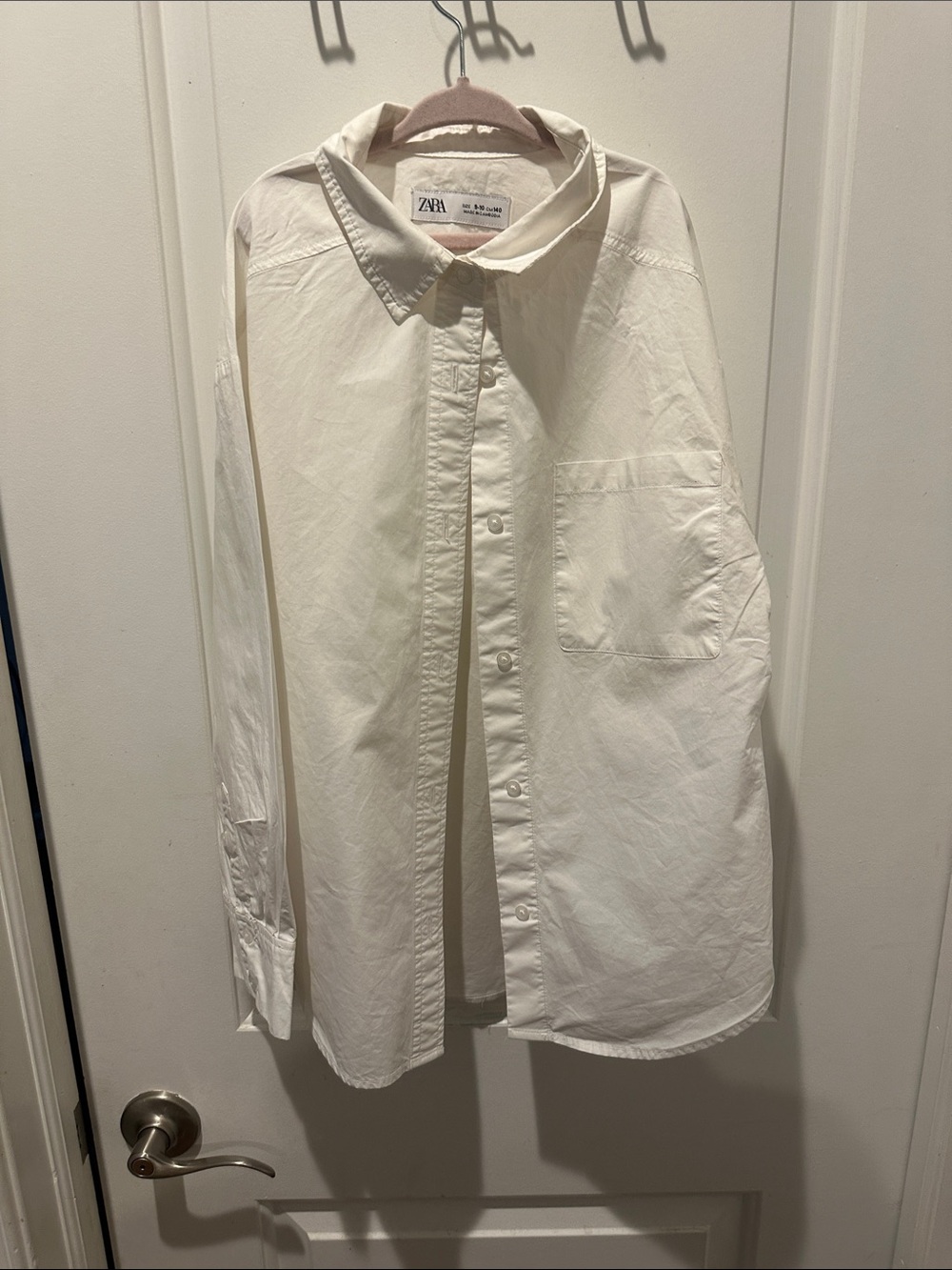 ZARA Men Cream Button-Down Shirt